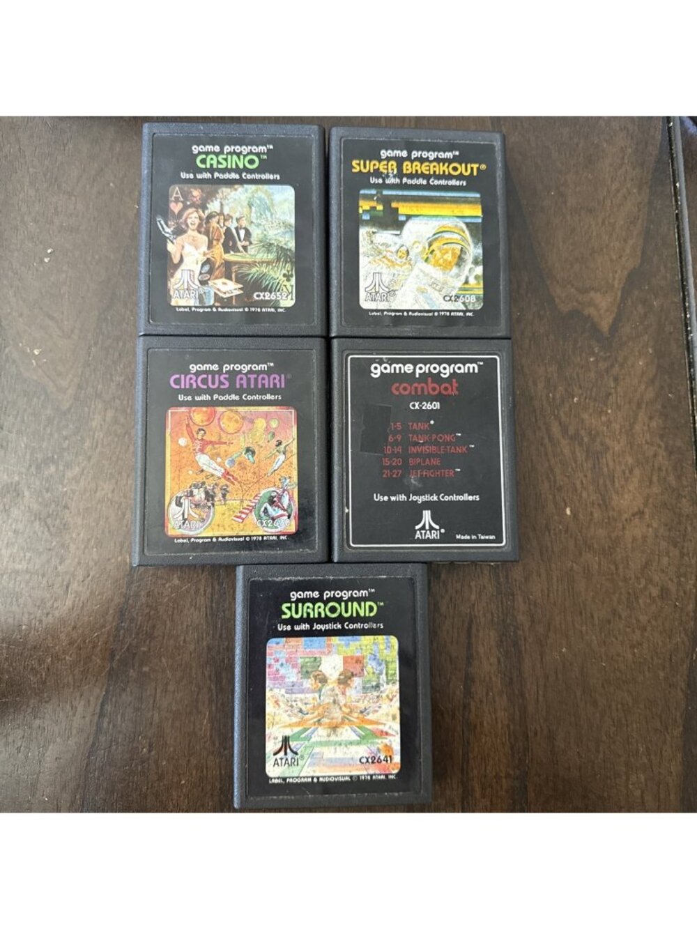 Atari 2600 Game Program Picture Label Game Bundle (Lot of 5)